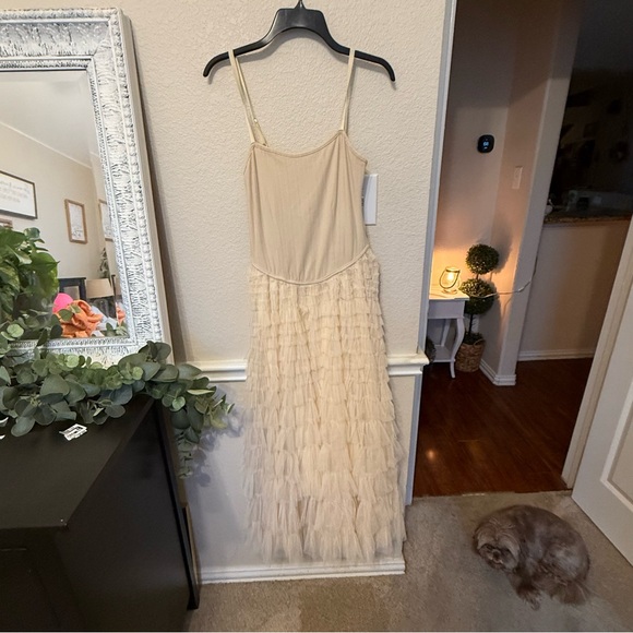 Medium Mliyasan Tulle Maxi Dress Spaghetti
Strap Layered Fluffy Rufifle - Picture 8 of 10